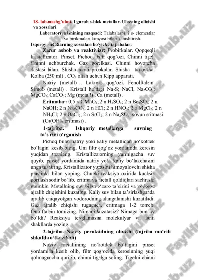 laboratoriya ishining maqsadi — DOCX