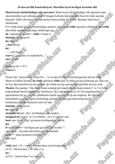 sikl konstruksiyasi — DOCX