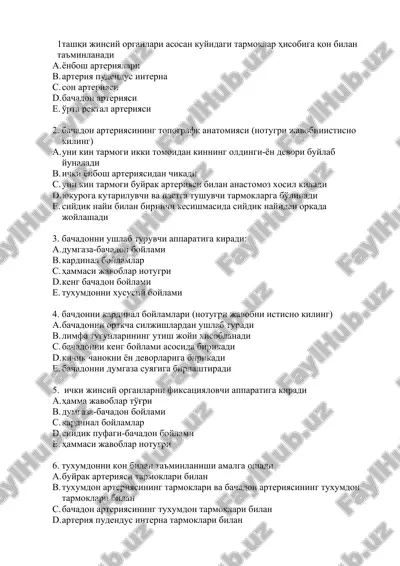 bachadon arteriyasi — DOCX