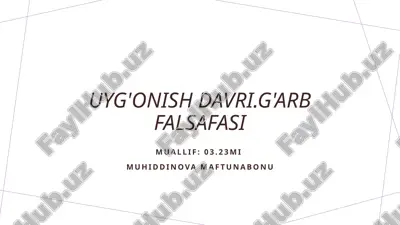 rinascimento'ga kirish — PPTX