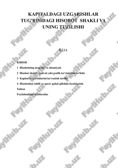 kapitaldagi o‘zgarishlar to‘g‘risidagi — DOCX