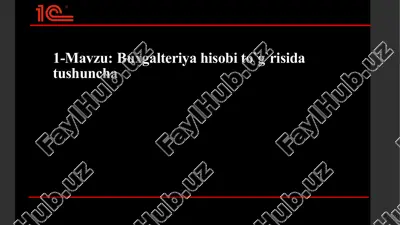 buxgalteriya hisobi to g risida tushuncha — PPTX