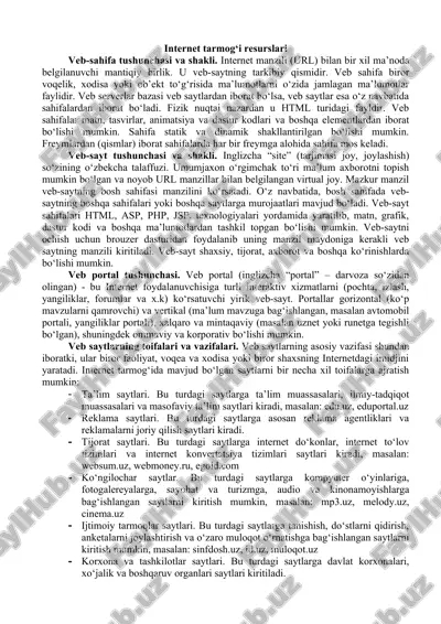 internet tarmog‘i resurslari — DOCX