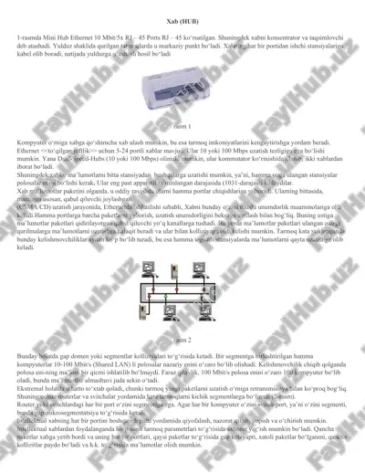 mini hub ethernet — DOCX