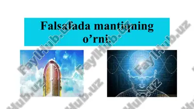 falsafada mantiqning oʼrni — PPTX
