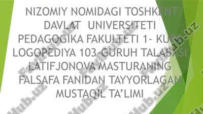 falsafa fani — PPTX
