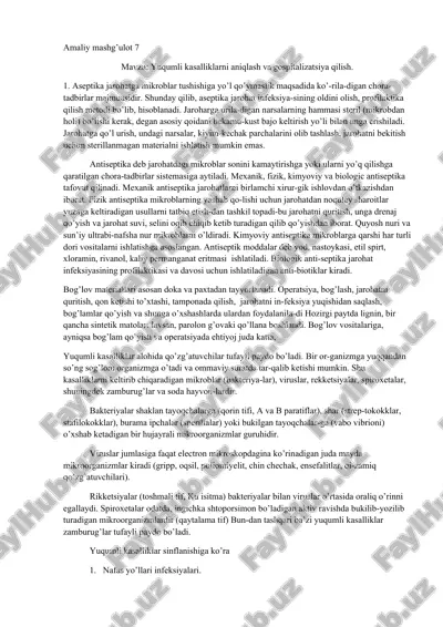 aseptika jarohat — DOCX