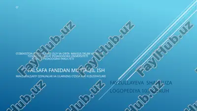falsafiy qonunlar va ularning o’ziga xos xususiyatlari — PPTX