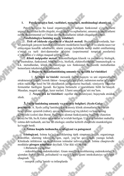 patofiziologiya fani — DOCX