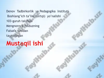 hukmning tarkibi va xususiyatlari — PPTX