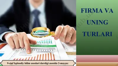 firma va uning turlari 9-sinf — PPT