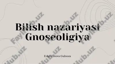 bilish nazariyasi — PDF