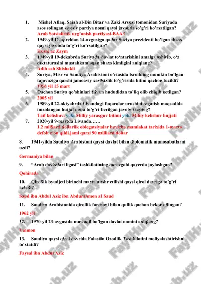 "arab davlatlari ligasi" — DOCX