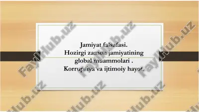 jamiyat falsafasi — PPTX