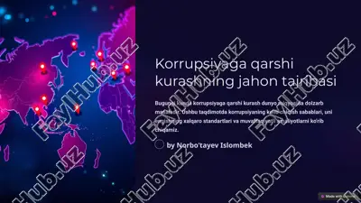 korrupsiyaga qarshi kurashning jahon tajribasi — PPTX