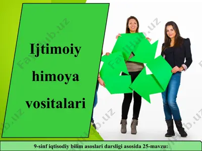 ijtimoiy himoya vositalari 9-sinf — PPT