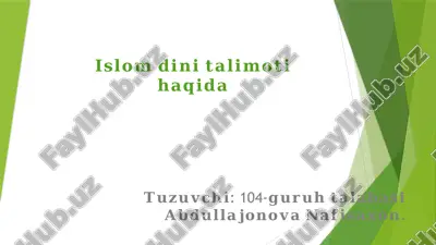isloom dini talimoti haqida — PPTX