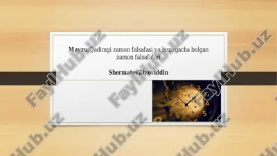 qadimgi zamon falsafasi va hozirgacha bolgan zamon falsafalari — PDF