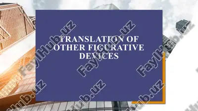 translation of other figurative devices — PPTX