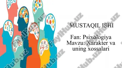 xarakter va uning xossalari — PPTX