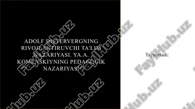 pedagogika fanining rivojlanishi — PPTX