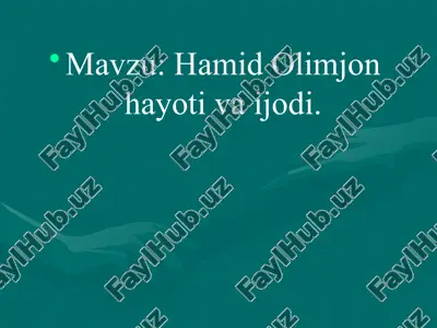 hamid olimjon — PPTX