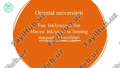 inklyuziv ta'lim — PPTX