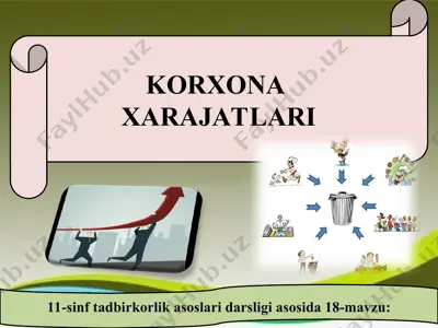 korxona xarajatlari 11 - sinf — PPT