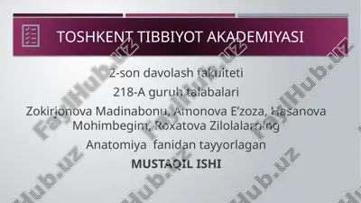 mustaqil ish — PPTX
