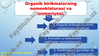 organik birikmalar nomenklaturasining izomeriyasi — PPTX