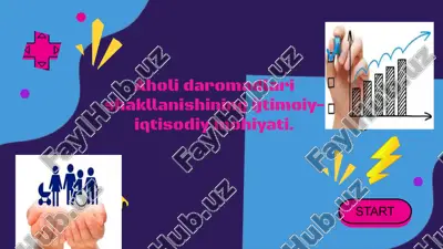 aholi daromadlari shakllanishining ijtimoiy-iqtisodiy mohiyati — PPTX