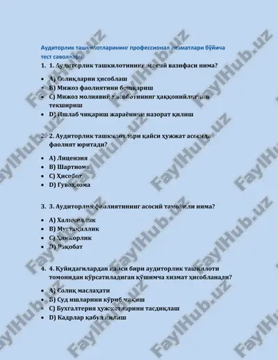 auditorlik tashkilotlarining professional xizmatlari — PDF