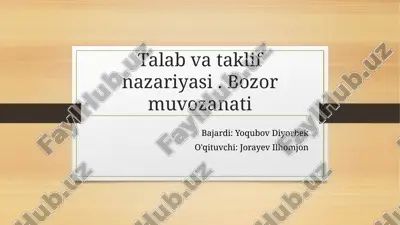 talabvataklifnazariyasi — PPTX