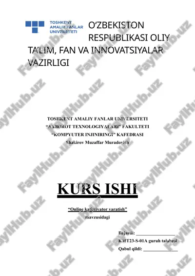 internet va veb-ilovalar rivojlanish bosqichlari — DOCX