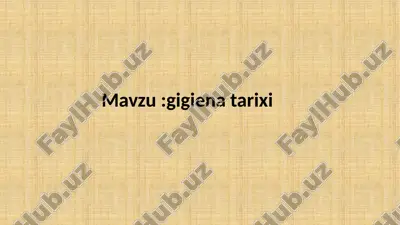 gigiena(tarixi) — PPTX