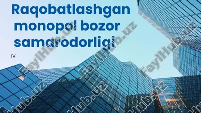 monopol bozor tushunchasi — PPTX