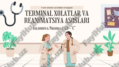 terminal holatlar va reanimatsiya asoslari — PDF