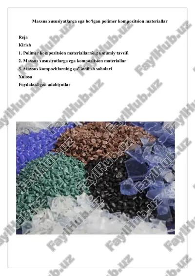 polimer kompozitsion materiallar — DOCX