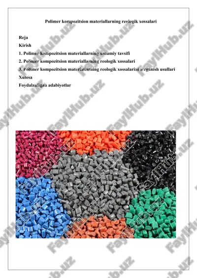 polimer kompozitsion materiallar — DOCX