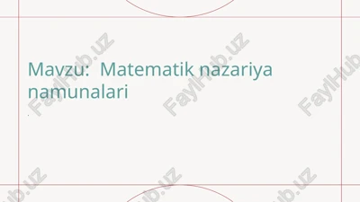 matematik nazariyalari — PPTX