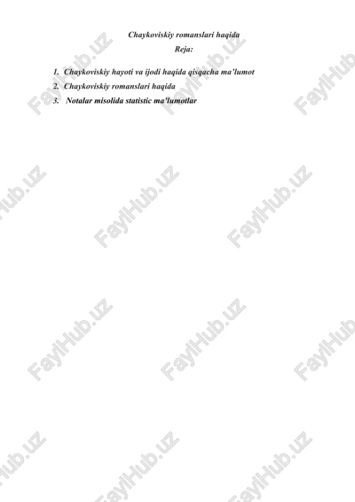 chaykoviskiy romanslari haqida — DOCX
