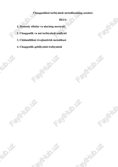 chaqqonlikni tarbiyalash metodikasining asoslari1 — DOCX