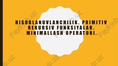 hisoblanuvchanlik — PPTX