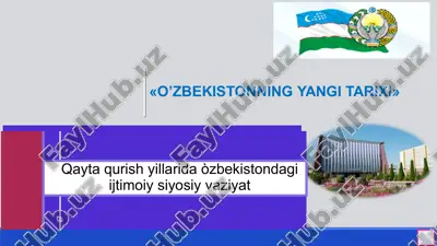 o‘zbekistonning yangi tarixi — PPTX