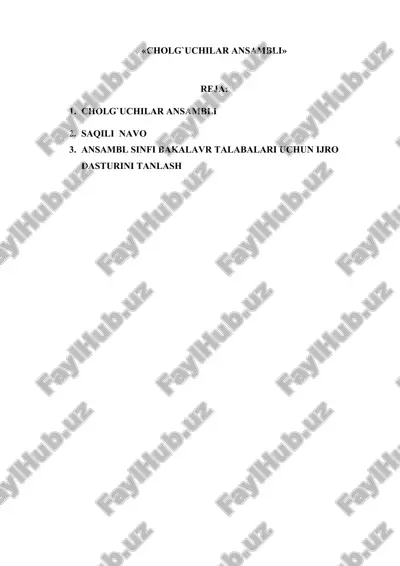cholg`uchilar ansambli — DOC