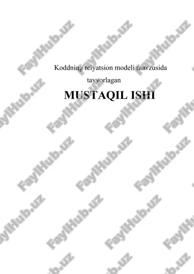 relyatsion modeli — DOCX