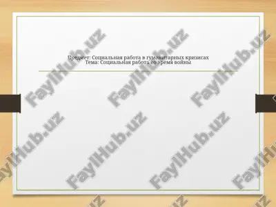 sotsialnaya rabota v gumanitarnix krizisax — PPTX