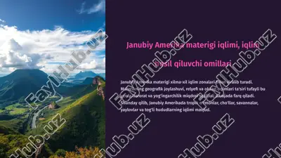 janubiy amerika materigi iqlimi — PPTX
