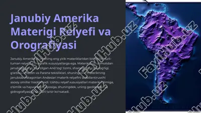 janubiy amerika materigi relyefi va orografiyasi — PPTX