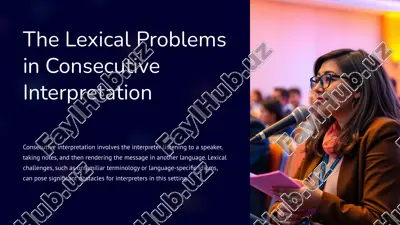 lexical problems in consecutive interpretation — PPTX
